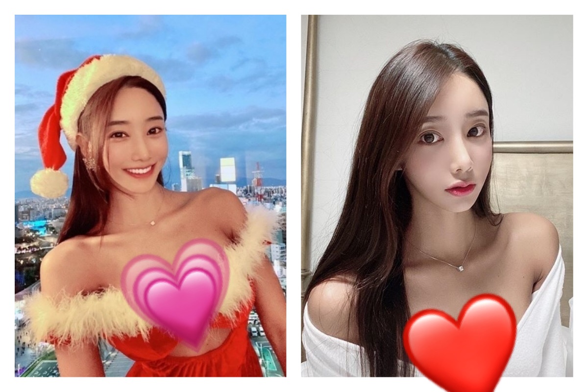 ▲韓女「美胸撐爆衣服」罩杯狂漲，男粉大驚。（圖／翻攝自 chu_obabe IG ）