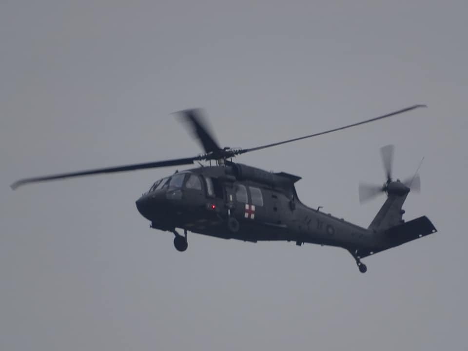▲本圖為迫降失事的編號933黑鷹直升機。（圖／呂炯昌攝, 2019.5.27）