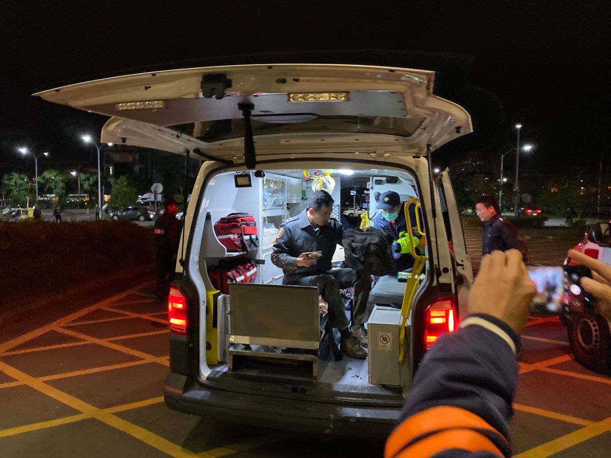 ▲生還者之一的通次室中將曹進平，獲救後前往陽明醫院。（圖/記者李清貴攝,2020.01.02）