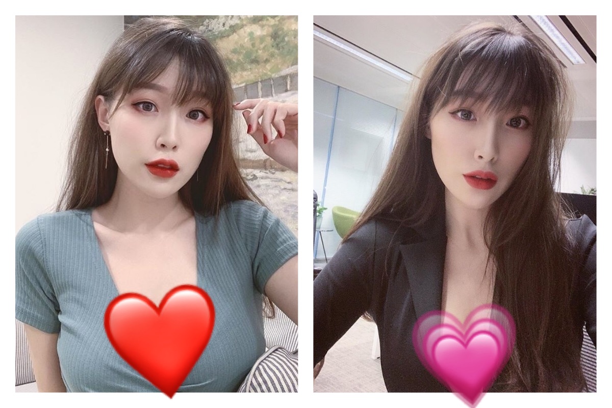 ▲正妹「美胸深 V 包不住」，男同事偷追 IG 。（圖／翻攝自 maybe_iamawesome IG ）