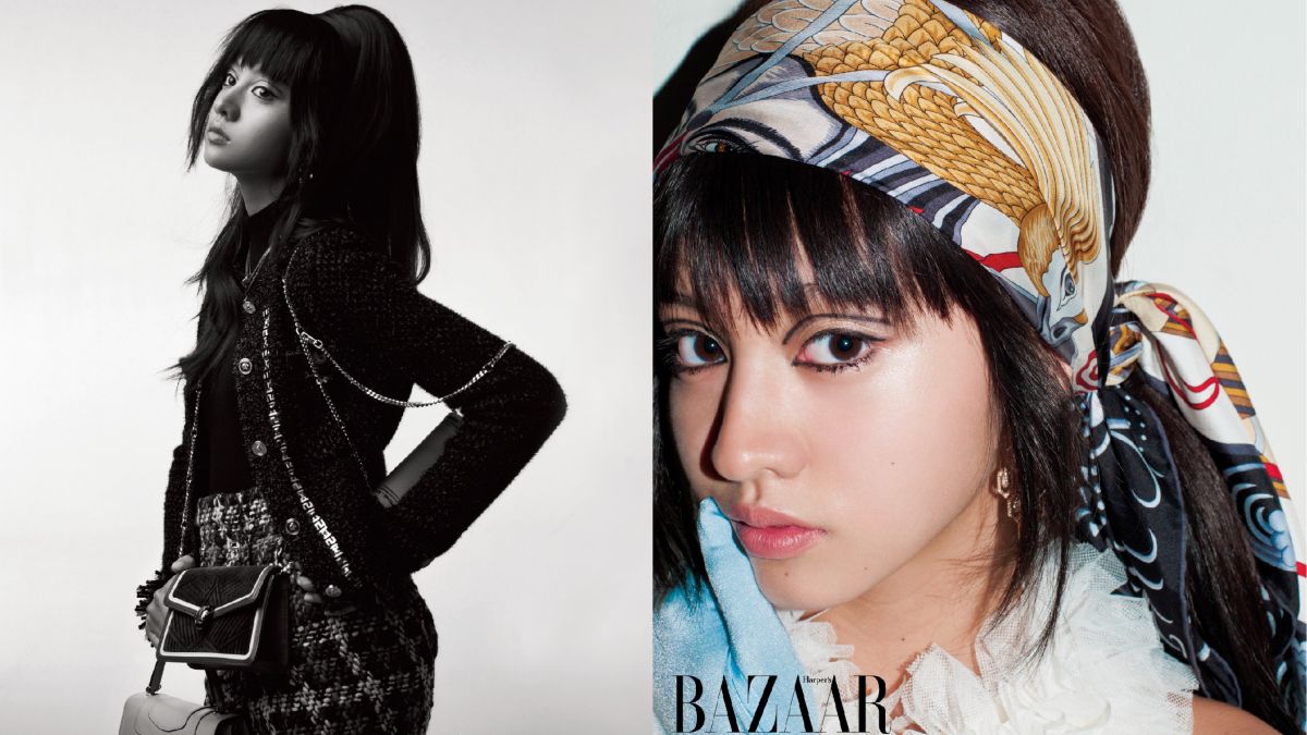 ▲木村光希 KŌKI 挑戰復古造型。（圖／《Harper’s BAZAAR》國際中文版）