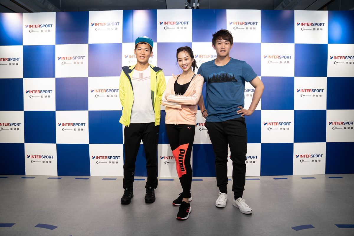 ▲夏語心、陳冠宇、周青出席INTERSPORT品牌活動。（圖／摩曼頓提供）

