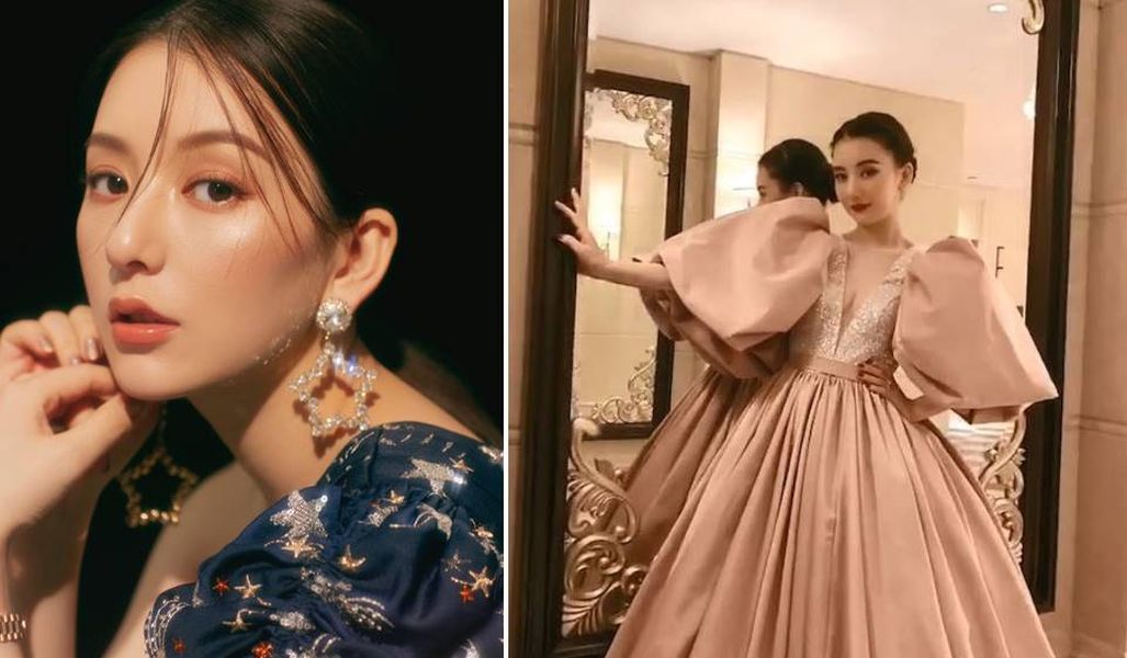 ▲方媛「中門大開」到肚臍。（圖／翻攝微博）