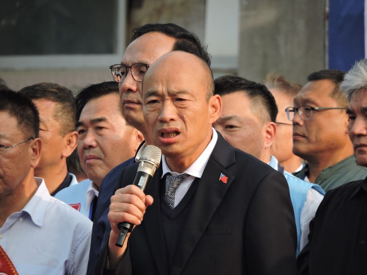 ▲韓國瑜出席台南造勢活動，對台上同黨籍立委候選人，整場隻字未提。（圖／記者陳聖璋攝，2020.01.04）
