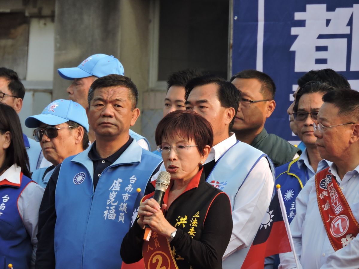 ▲洪秀柱喊出「衝破南關」，力拼為國民黨在台南奪下一席立委。（圖／記者陳聖璋攝，2020.01.04）