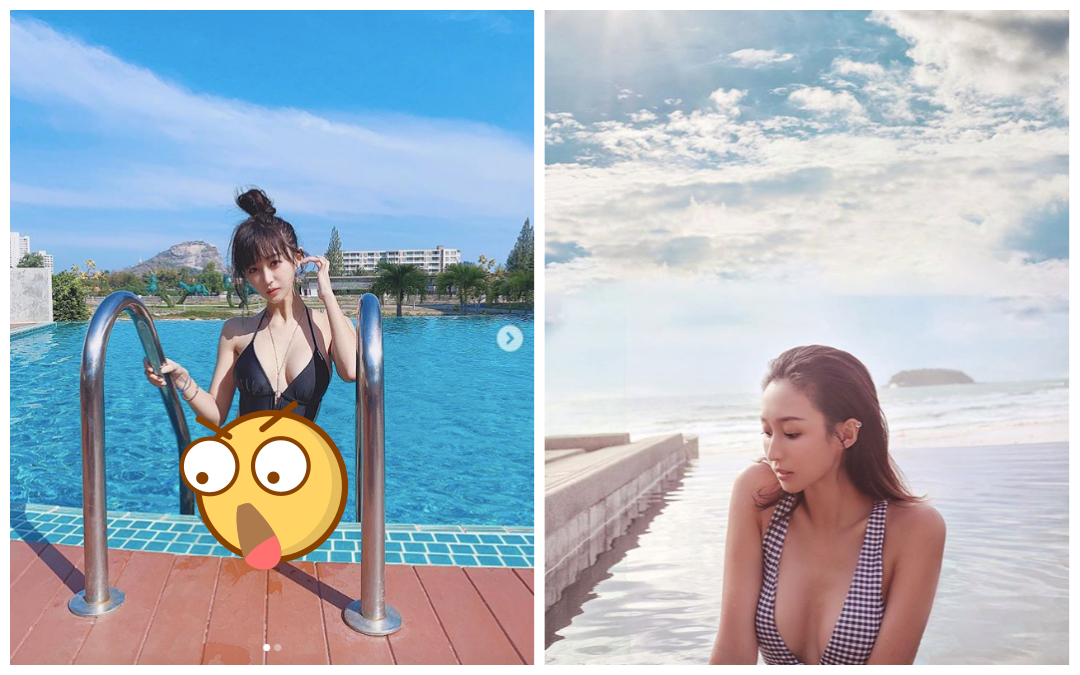 ▲洛兒的高衩泳裝，讓神秘三角洲見客。（圖／翻攝IG）