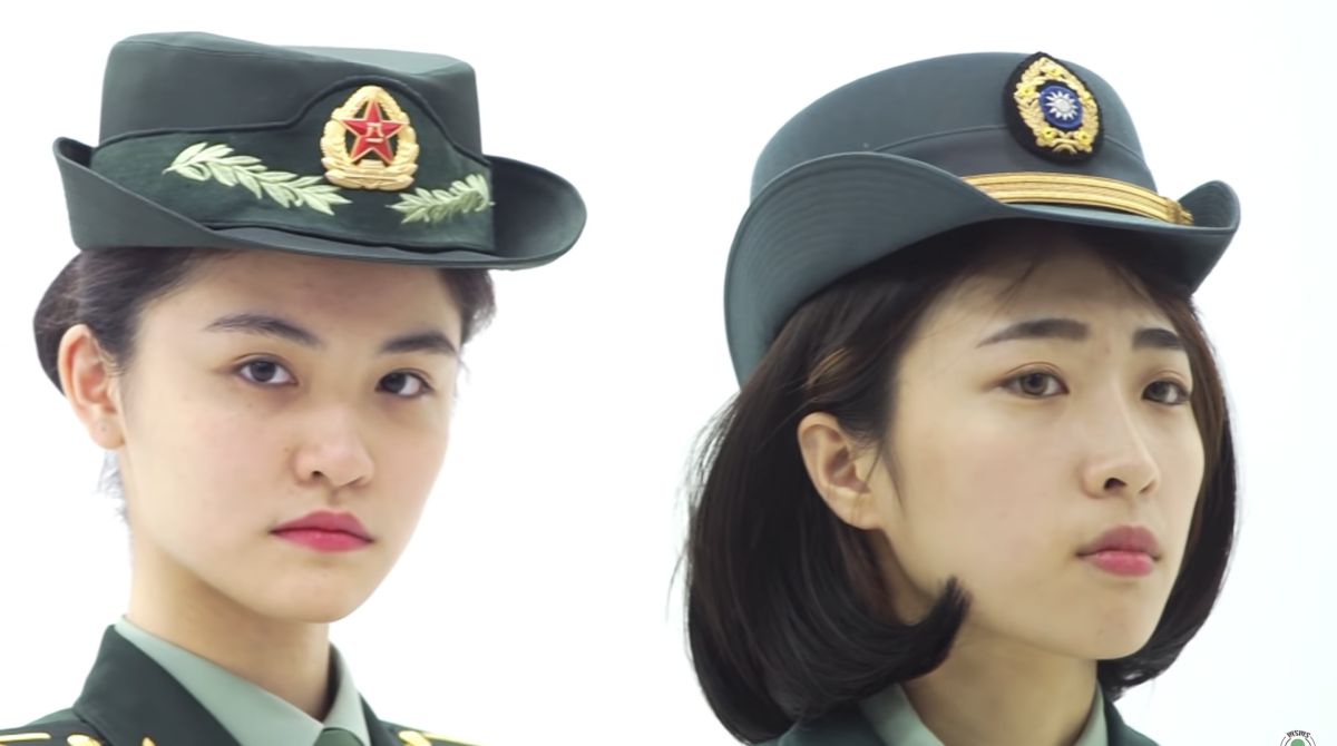 ▲「國軍 vs 解放軍」誰勝出？歷代軍服震驚 97 萬人。（圖／翻攝自影片）