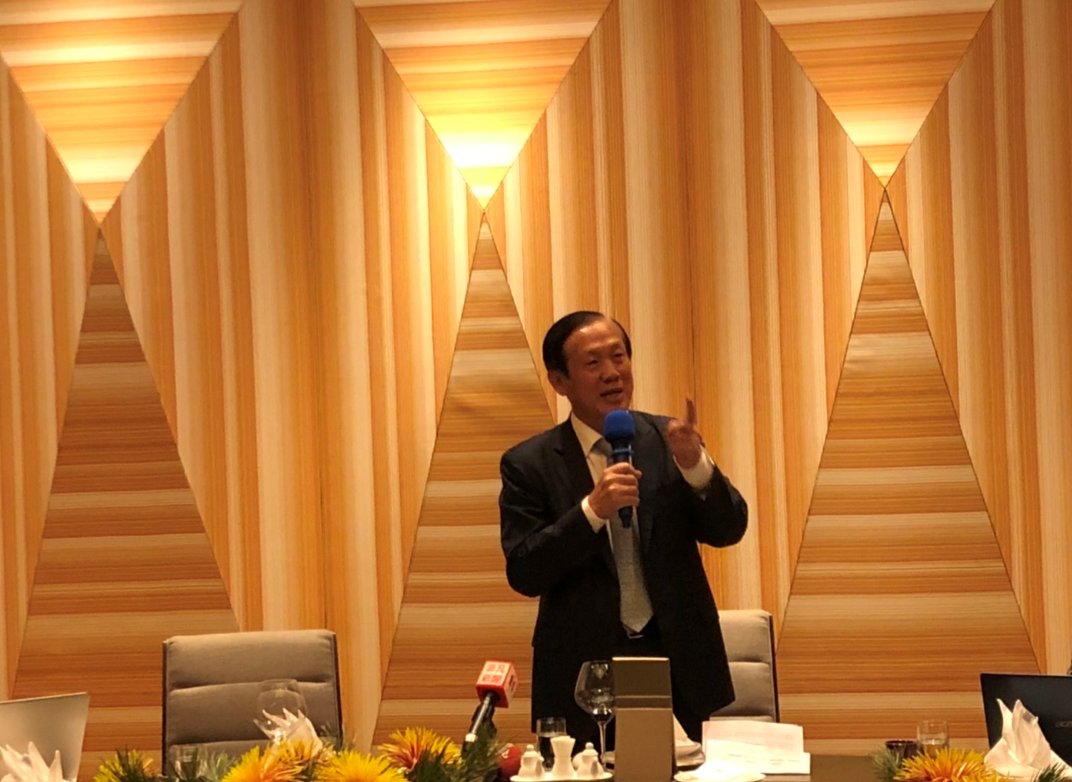 ▲鄉林建設董事長賴正鎰。（記者趙毓琪攝）