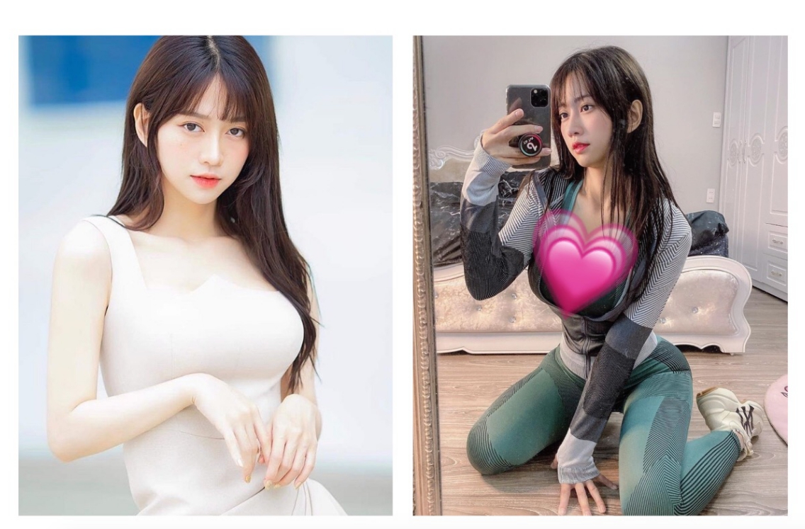 ▲健身妹甜笑擠「誘人深 V 」超美，男粉 Hold 不住。（圖／翻攝自 lebong95 IG ）