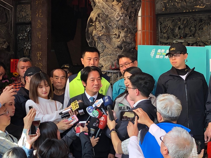 ▲賴清德今（10）日受訪時表示，蔡正元在記者會上沒有講清楚，相信國人一定會很想知道真相。（圖／記者陳志仁攝，2020.01.10）