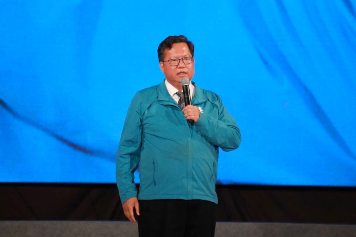 ▲鄭文燦在蔡英文凱道造勢助講時狠酸韓國瑜應該被淘汰。（圖／記者劉育辰攝 2020.01.10）