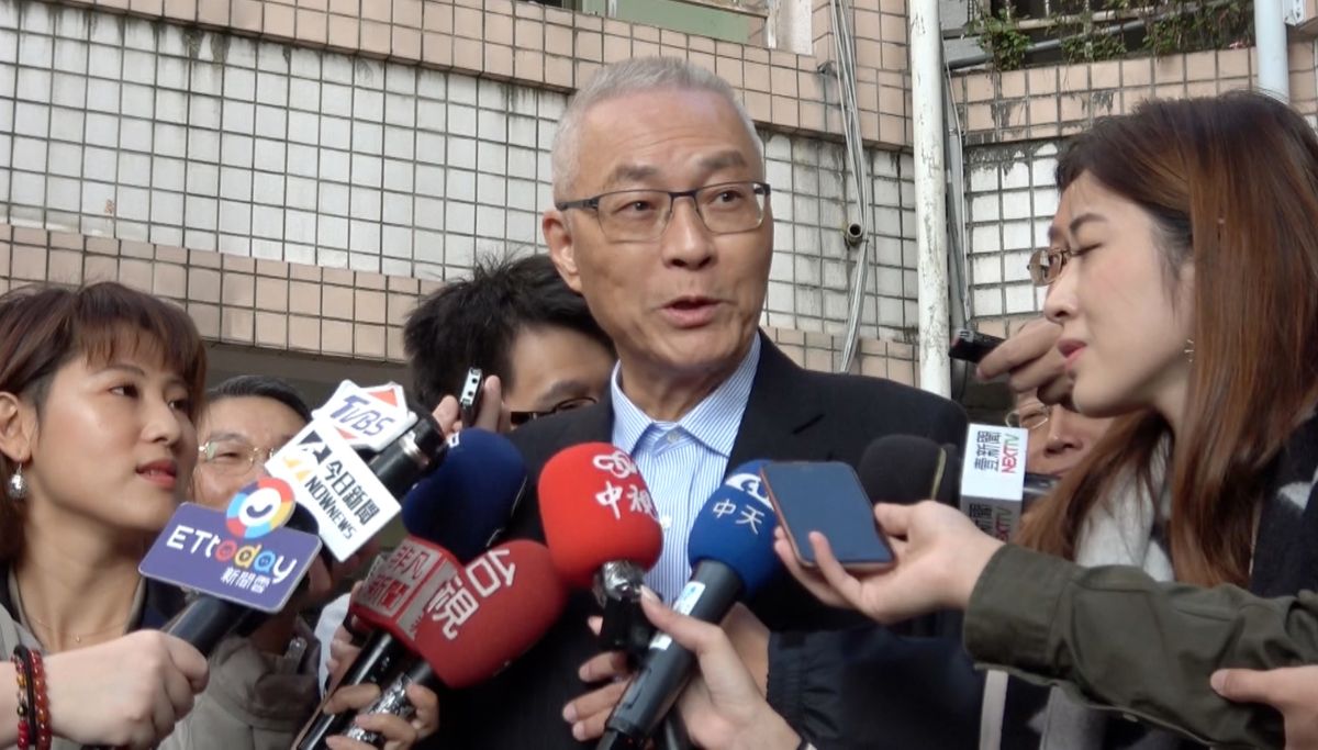 國民黨主席吳敦義投票。( 圖 / 記者陳明安攝 )