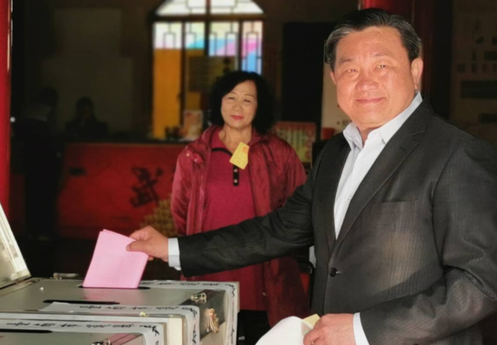 ▲王定宇自行宣布連任台南市第 6 選區立委。（圖／王定宇競選總部提供）