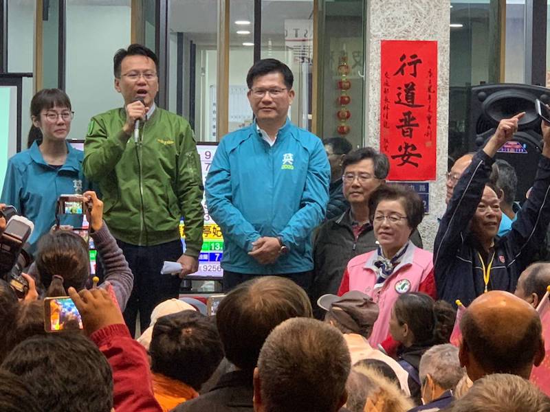 ▲台中市第五選區立委候選人，莊競程宣布當選。(圖／柳榮俊攝2020.1.11)

