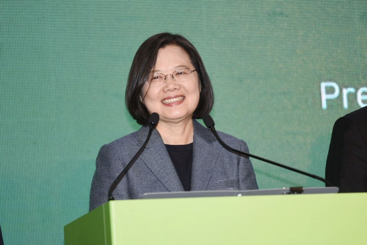 ▲蔡英文11日發表勝選談話時，再次呼籲中國在和平、對等、民主、對話等基礎下重啟兩岸良性互動。（圖／記者陳明安攝）