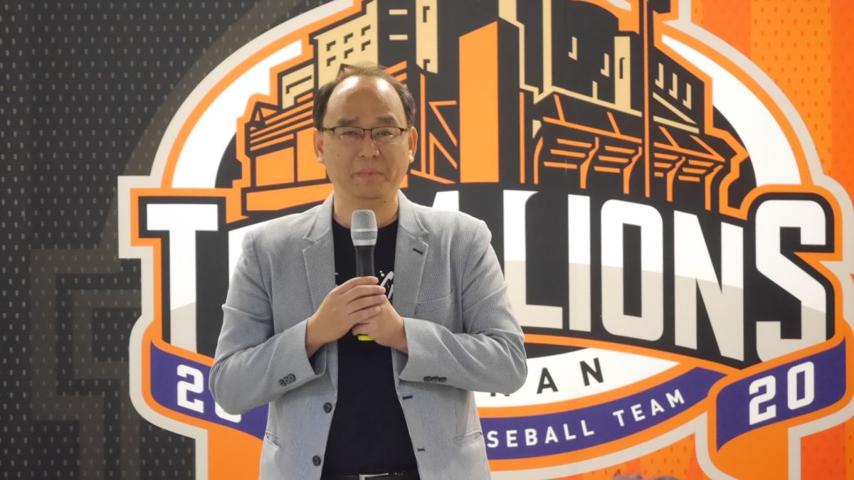 統一獅領隊蘇泰安。（圖/吳政紘攝）