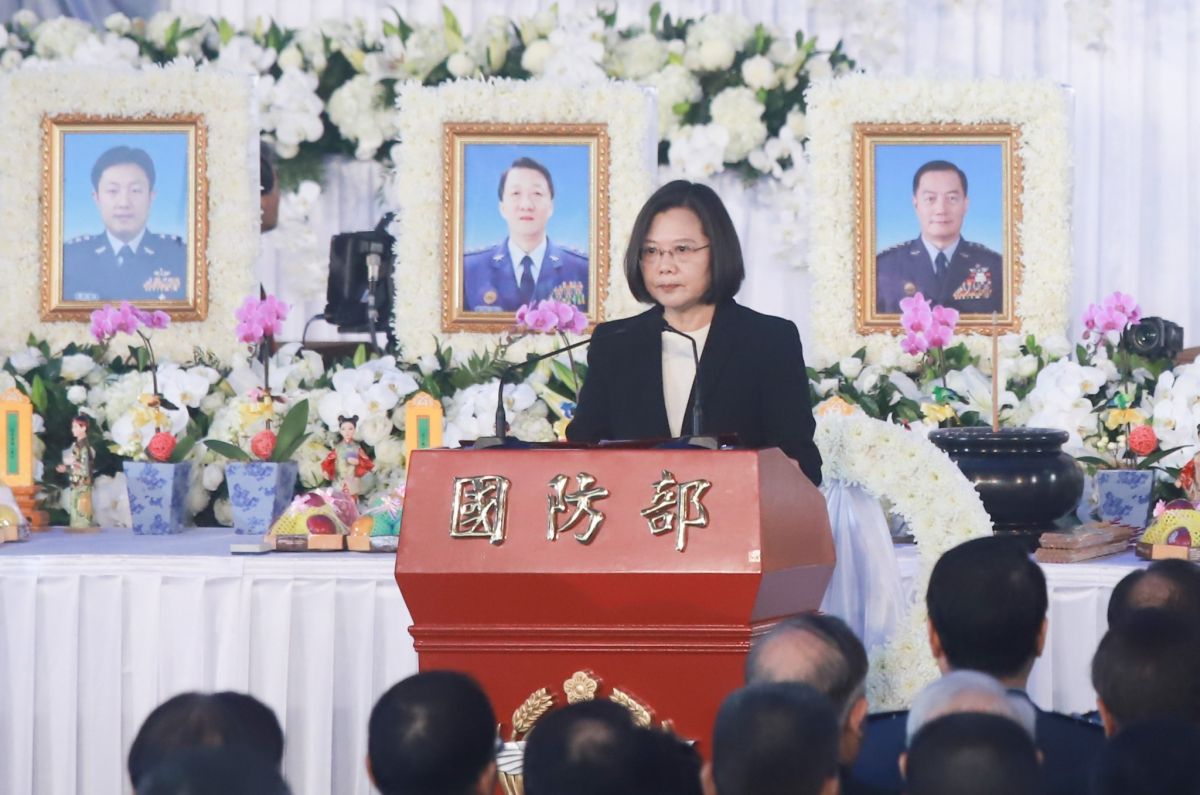 ▲黑鷹直升機殉職將士14日舉行聯合公祭，總統蔡英文宣布「任務結束！」（圖／葉政勳攝, 2020.1.14）