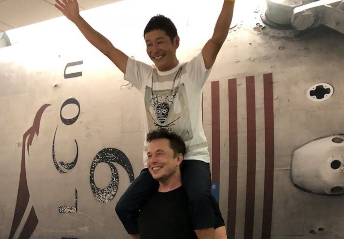 ▲前澤友作（上）和 SpaceX 創辦人馬斯克（下）。（圖／翻攝自網路）