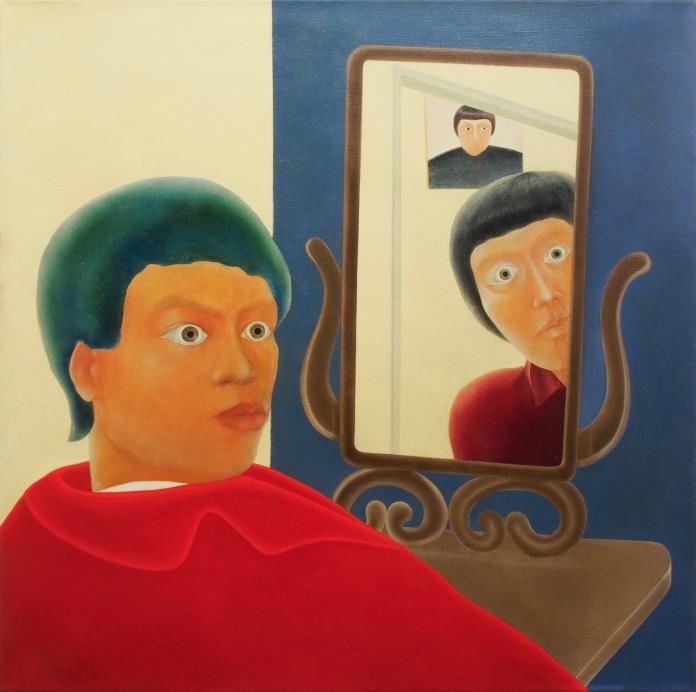 陳昭宏Chen-Hilo-“Self-Portrait-and-Mirrors”-1969-oil-on-cancas-111.8-x-111.8-cm-Courtesy-of-the-artist-and-Each-Modern.