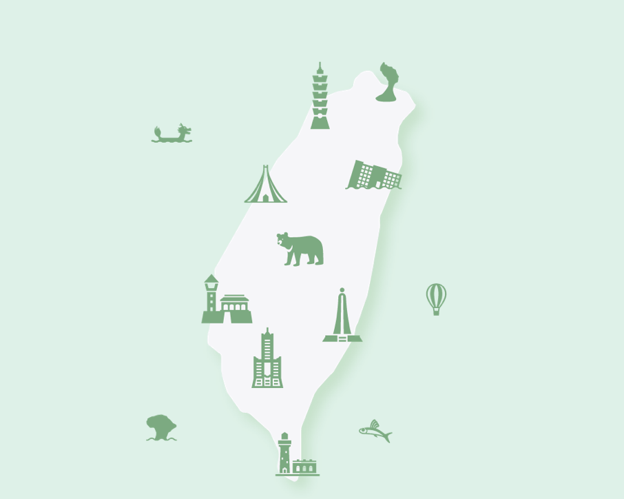 日本設計師Holoko和英國工程師Rob攜手創作出100個代表台灣的文字圖標（圖/Taiwan Icon Font)