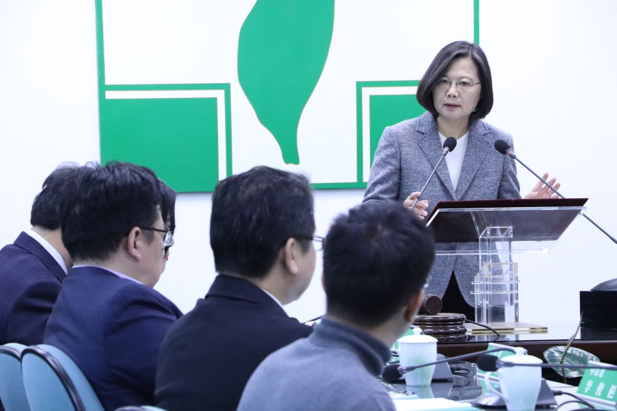 ▲蔡英文在連任後首次參加民進黨中常會。（圖／記者劉育辰攝 2020.01.15）