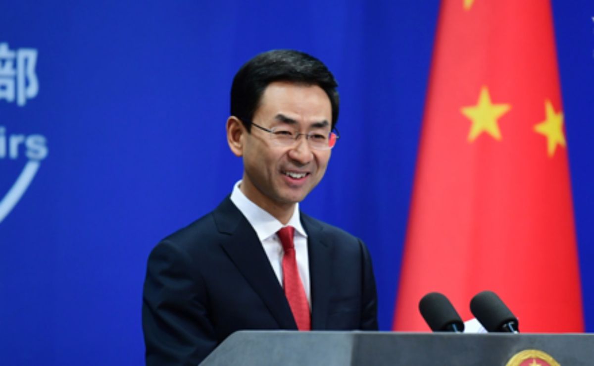 ▲耿爽 15 日於例行記者會。（圖／翻攝自中國大陸外交部官網）