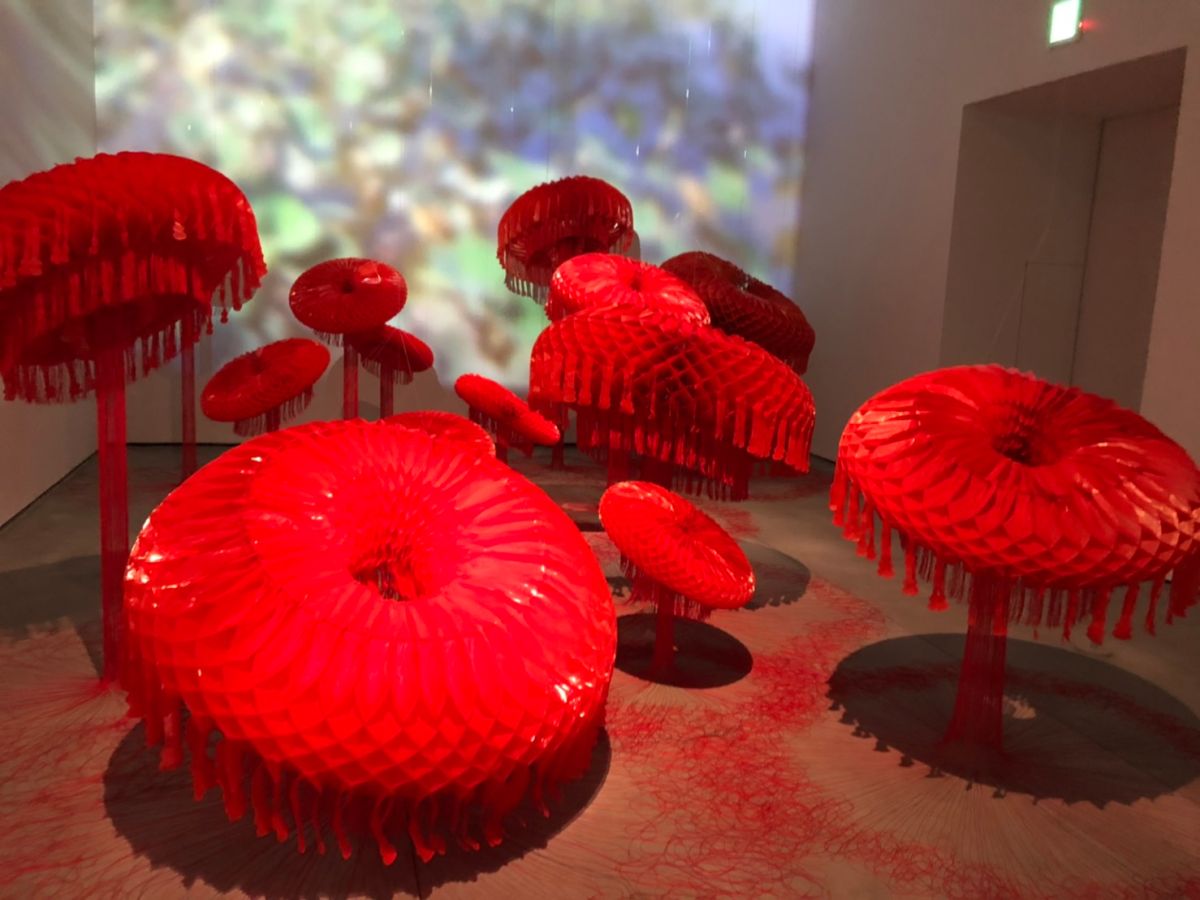 ▲「錢鼠搖錢．樹來寶」展出作品之一「求彩頭」（圖／記者林怡孜攝，2019,01,16）