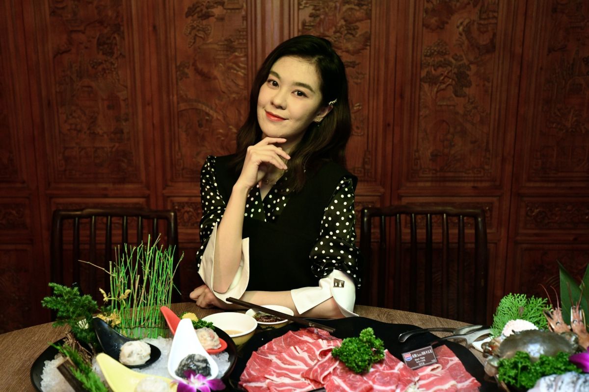 ▲郁可唯超愛吃鍋，完全不怕辣。（圖／記者林柏年攝, 2020.01.07）