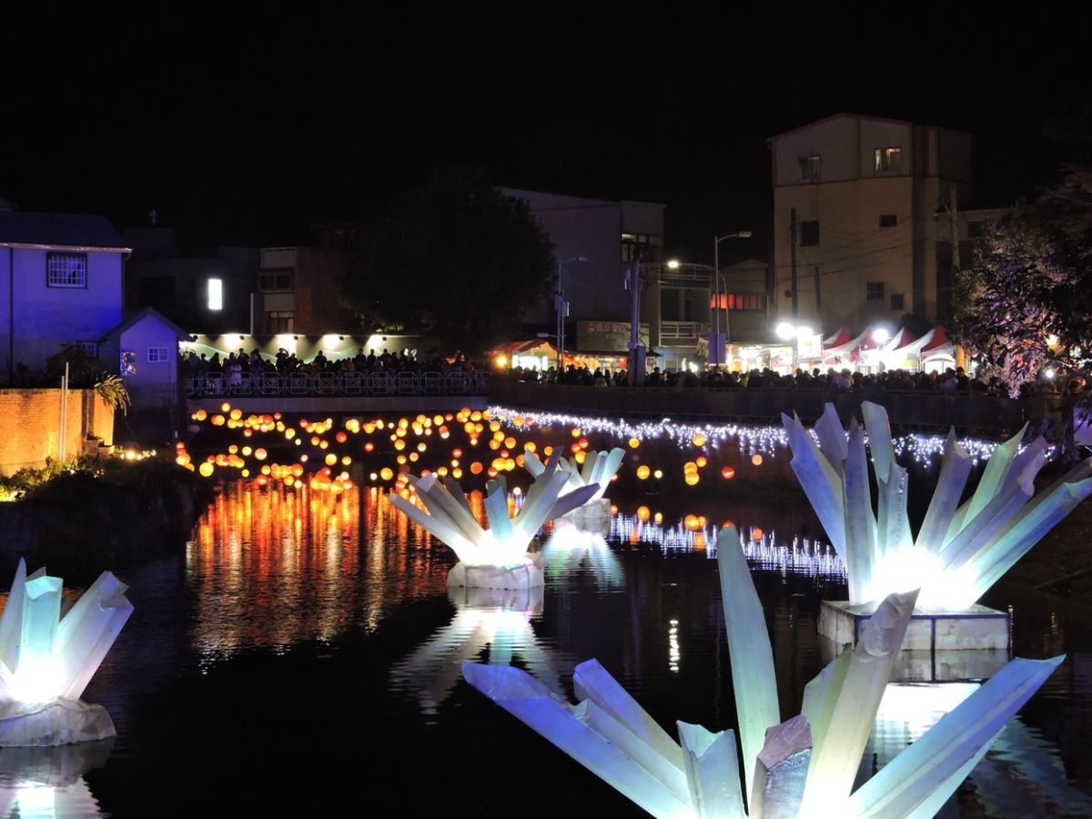 ▲2020月津港燈節18日晚間啟燈。（圖／記者陳聖璋攝，2020.01.18