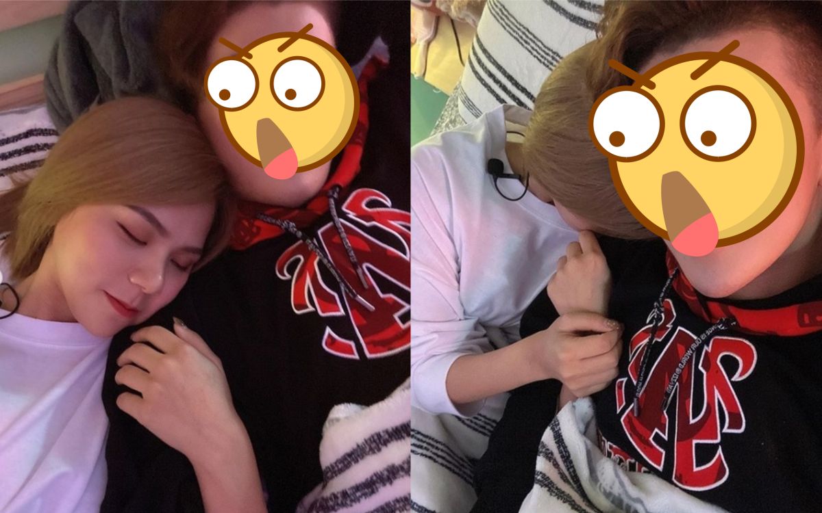 ▲蕾菈緊勾神秘男子同框。（圖／翻攝IG） 