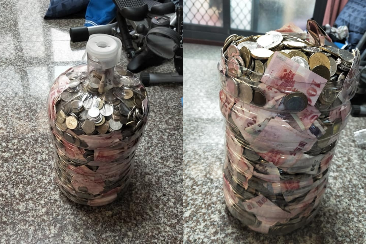 ▲日前有網友曝光，自己花費兩年時間的存錢筒照片，照片一出後，就立馬引起網路熱議。（圖／取自爆廢公社臉書）