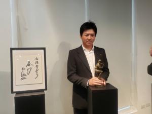 186849 林威助參加「王貞治 榮光的軌跡」棒球展記者會。(圖/黃建霖攝)