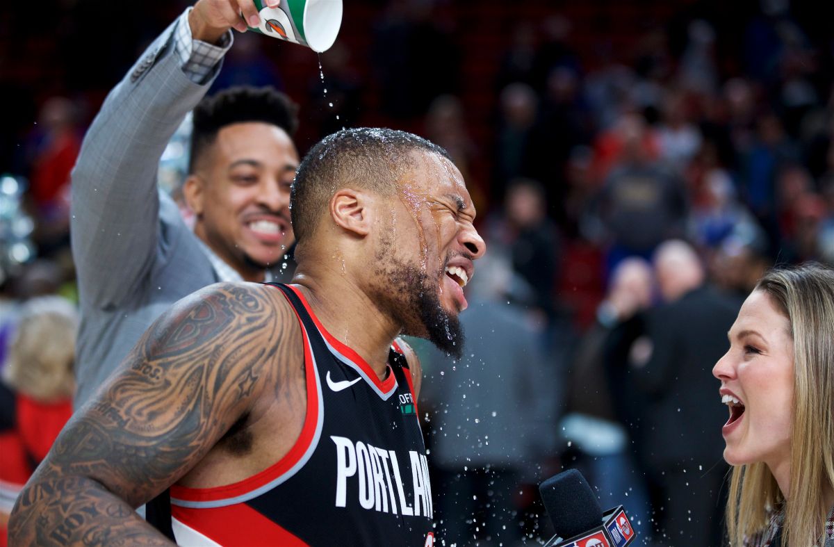 ▲拓荒者一哥Damian Lillard受傷缺席第五戰。（圖／美聯社／達志影像）