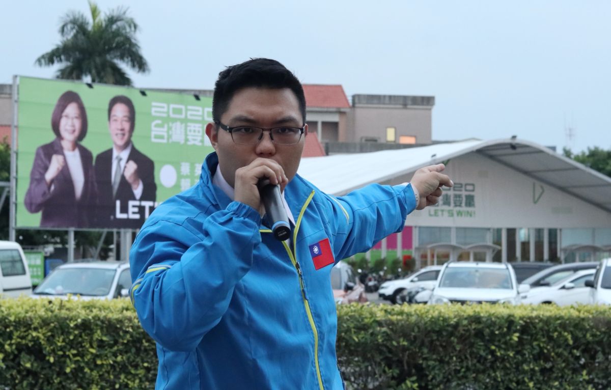 ▲國民黨台北市議員李柏毅辦公室助理、國民黨青年團總團長、國民黨中常委田方倫。（圖／記者丁上程攝）