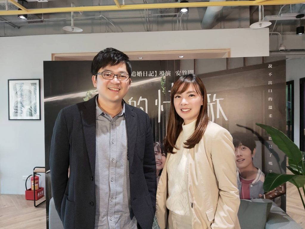 ▲葉揚與導演安竹間接受《姊妹淘》專訪。（圖／高睿希攝影）