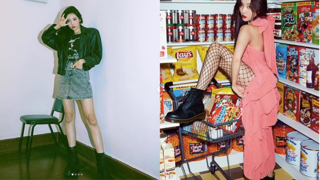 ▲宣美有一雙零贅肉辣腿（圖／翻攝自IG@miyayeah）