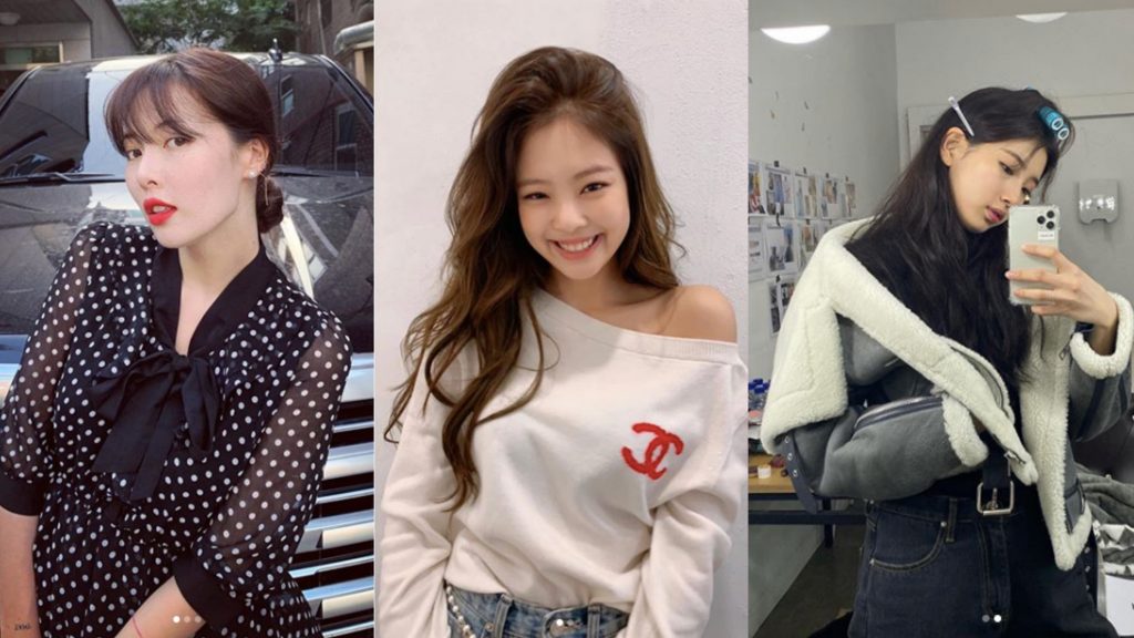 ▲只要一根夾子，就能吹整出漂亮弧線的蓬鬆瀏海。（圖／翻攝自IG@hyunah_aa、jennierubyjane、skuukzky）