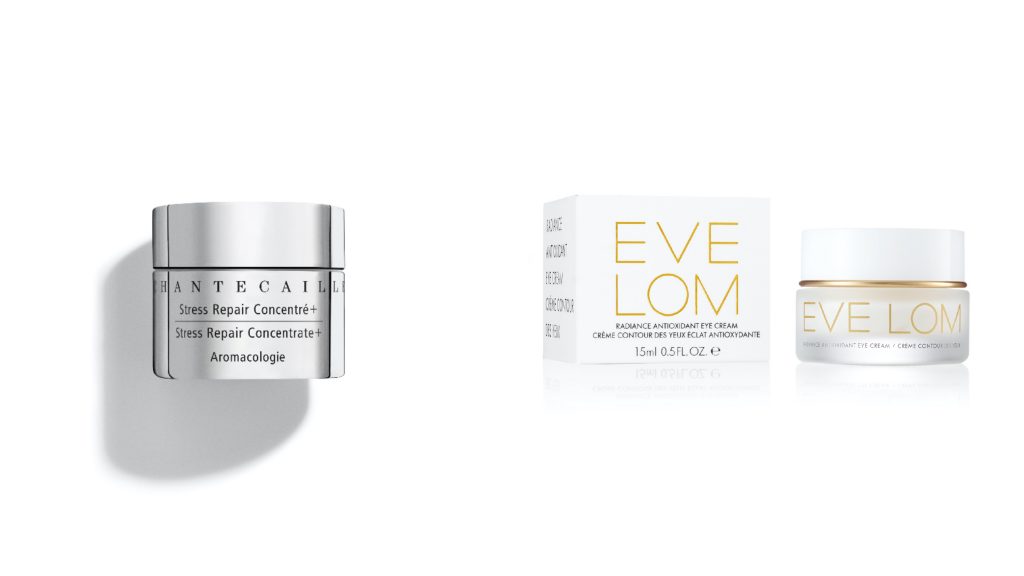 ▲香緹卡 鑽石級眼霜升級版 15ml NT$7,500；EVE LOM 全效亮采煥能眼霜 15ml NT$2,200。（圖／香緹卡、EVE LOM）