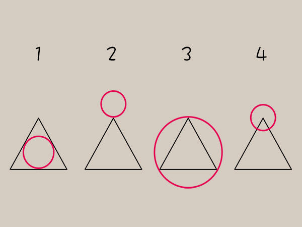 【心理測驗】在三角形上「畫一個圈」，你會選擇畫哪？看穿你的社交個性
