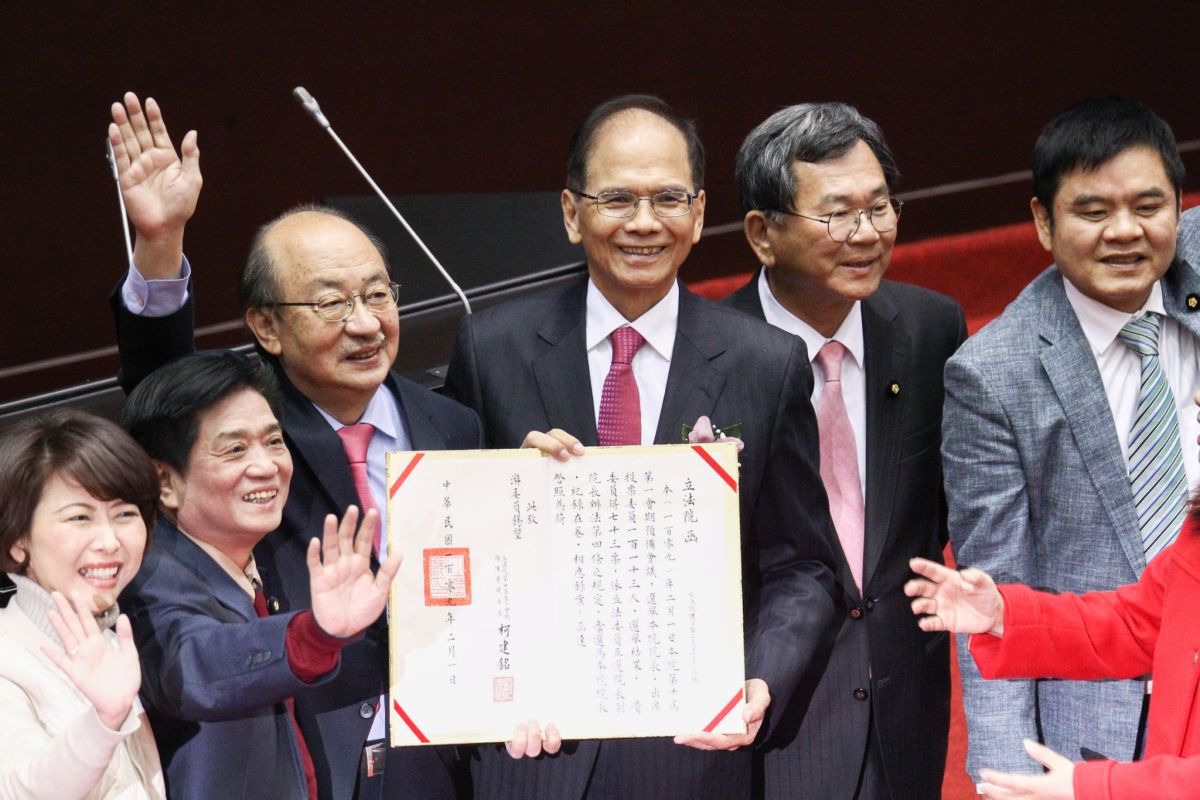 游錫堃當選立法院第十屆的院長。 (圖/記者葉政勳攝)