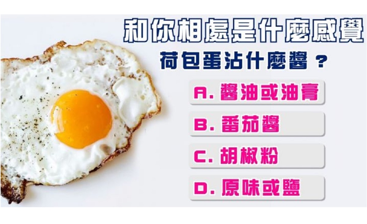 ▲荷包蛋都沾啥吃？測「別人跟你相處是什麼感覺」。（圖／翻攝自zh.quiz321）