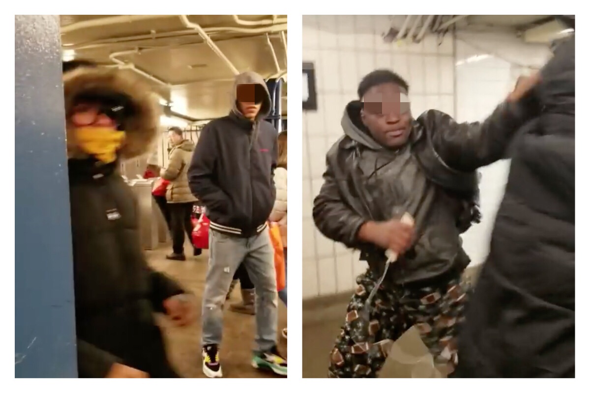 ▲紐約戴口罩超危險？亞裔女孩車站遭毆。（圖／翻攝自影片）