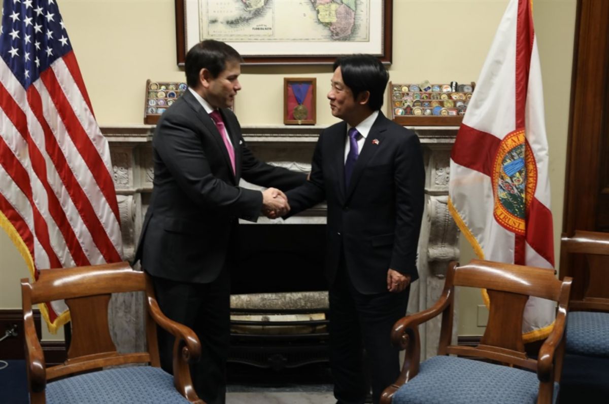 ▲副總統當選人賴清德（右）3日抵達華府訪問，下午會晤共和黨籍參議員盧比歐（左）。（圖／取自twitter.com/SenRubioPress）