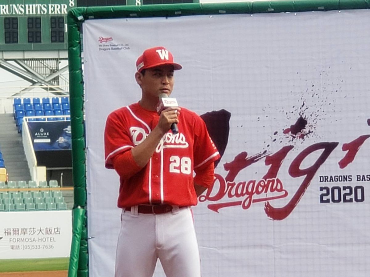 味全龍球員林旺衛。（圖／黃建霖攝）