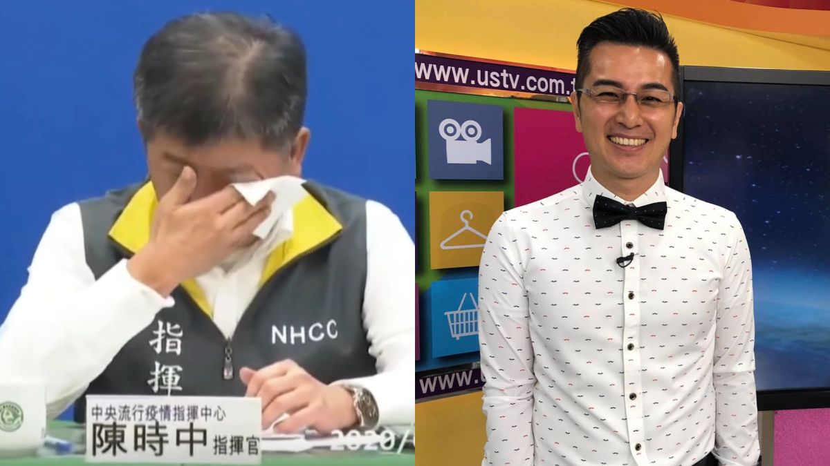 ▲台視氣象主播王軍凱（右圖）替衛福部長陳時中抱不平。（圖／翻攝NOWnews直播、臉書）