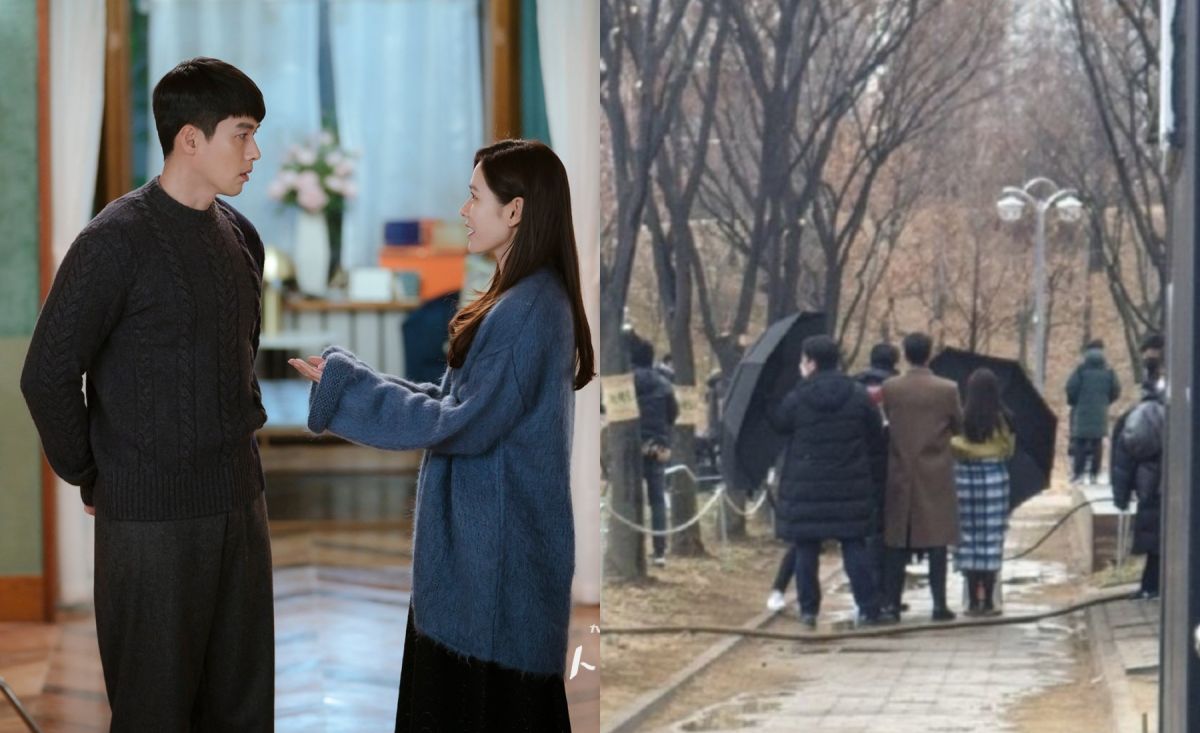 ▲《愛的迫降》趕拍大結局。（圖／tvN Twitter、微博）