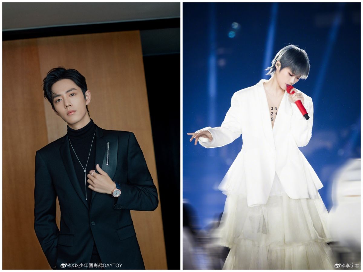 ▲肖戰、李宇春合作歌曲〈歲歲平安〉，替武漢肺炎防疫祈福。（圖／翻攝肖戰、李宇春微博）