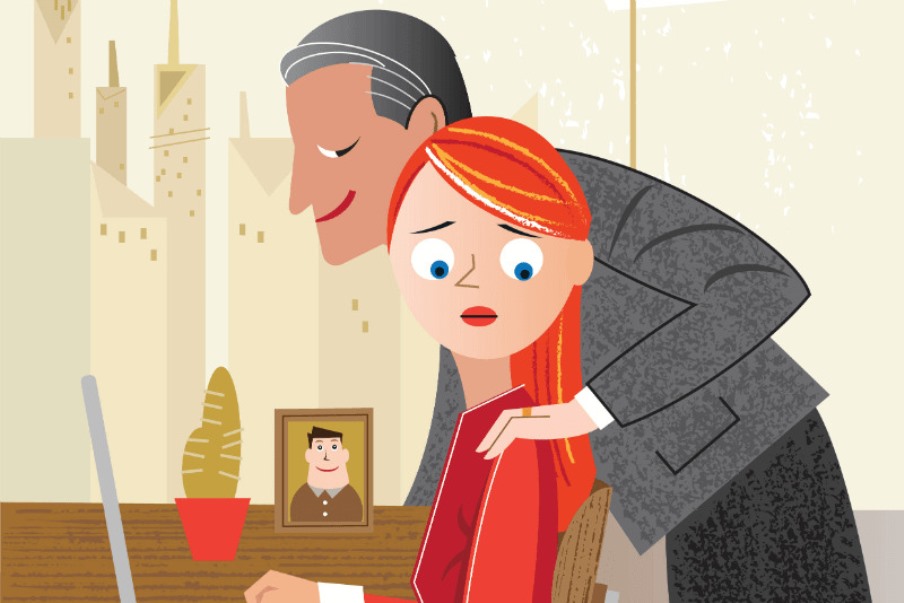 ▲立委指控狼師涉性騷、開黃腔，國防醫學院決議解聘。（圖／性騷擾示意圖）