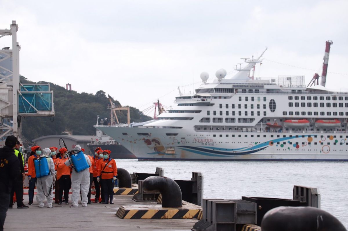 ▲麗星郵輪「寶瓶星號」昨（8）日11時30分返抵基隆港。（圖/NOWnews影像中心）