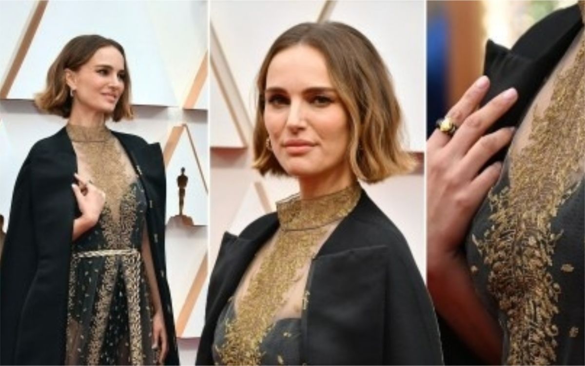 ▲娜塔莉波曼穿著dior禮服宣揚性別平權。（圖／取自popsugar）